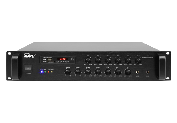 合并式带6分区音量可调MP3定压功率放大器 HV-120V