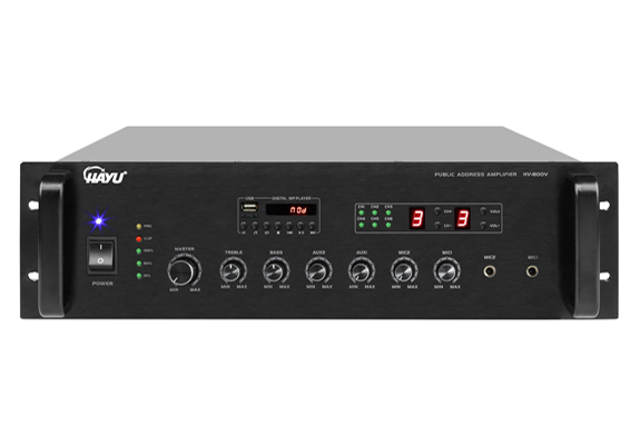 合并式带6分区音量可调MP3定压功率放大器 HV-800V